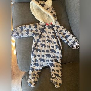 Baby Boden/Mini Boden bear snowsuit 3-6 months